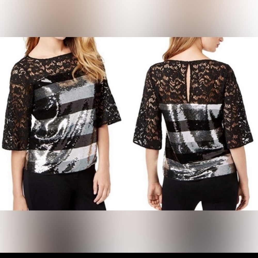 Alegant Set For Any Event 2pc Happy Holidays Lace… - image 1